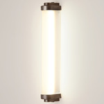 Cabin Bathroom Vanity Light - Weathered Brass / Frosted