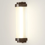 Cabin Bathroom Vanity Light - Weathered Brass / Frosted