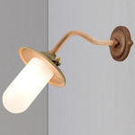 7685 Canted Outdoor Wall Light - Sandblasted Bronze / Frosted