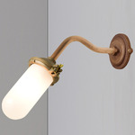 Bracket 7684 Canted Outdoor Wall Light - Sandblasted Bronze / Frosted