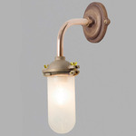 Bracket 7684 Angle Outdoor Wall Light - Sandblasted Bronze / Frosted