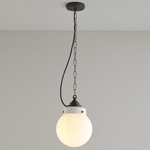 Hampton Pendant - Weathered Brass / Opal