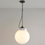 Hampton Pendant - Weathered Brass / Opal