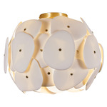Pebble Ceiling Light Fixture - Brushed Brass / Natural White