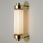 Pillar Offset Wall Sconce - Polished Brass / Clear