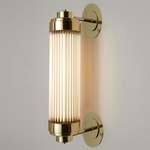 Pillar Offset Wall Sconce - Polished Brass / Clear
