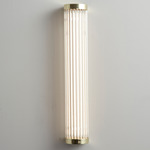 Pillar Extra Narrow Wall Sconce - Polished Brass / Clear