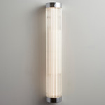 Pillar Narrow Wall Sconce - Chrome / Clear