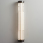 Pillar Narrow Wall Sconce - Weathered Brass / Clear
