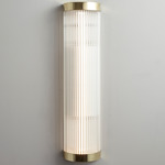 Pillar Narrow Wall Sconce - Polished Brass / Clear