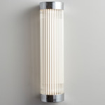 Pillar Narrow Wall Sconce - Chrome / Clear