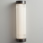 Pillar Narrow Wall Sconce - Weathered Brass / Clear