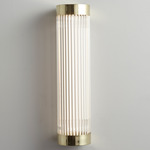 Pillar Narrow Wall Sconce - Polished Brass / Clear
