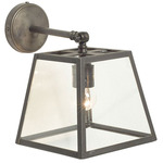Quad Outdoor Wall Sconce - Weathered Brass / Clear