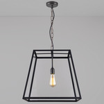 Quad Damp Pendant - Weathered Brass / Clear