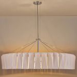 Shard Chandelier - Chrome / Natural White Matte