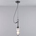 Ships 7524 Outdoor Pendant - Weathered Brass / Frosted