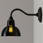 Glass York Wall Sconce - Weathered Brass / Anthracite