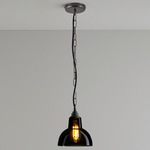 Glass York Pendant - Weathered Brass / Anthracite