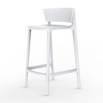 Africa Outdoor Bar / Counter Stool - Set of 4 - White