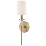 Amherst Wall Sconce - Aged Brass / Off White