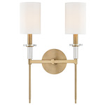 Amherst Wall Sconce - Aged Brass / Off White