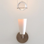 Grace Wall Sconce - Floor Model - Brushed Brass / White