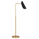 Tresa Task Floor Lamp - Burnished Brass / Midnight Black