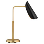 Tresa Task Table Lamp - Burnished Brass / Midnight Black