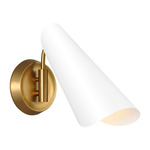 Tresa One Light Sconce - Burnished Brass / Matte White