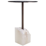 Jane Accent Table - White / Bronze