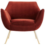 Leandro Lounge Chair - Antique Brass / Paprika