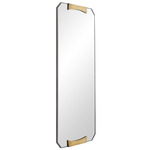 Kris Rectangular Mirror - Blackened Iron / Mirror