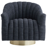 Springsteen Swivel Chair - Champagne / Indigo Tweed