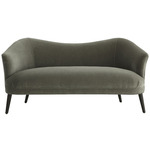 Duprey Settee - Gray / Sharkskin Velvet