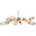 Javier Chandelier - Antique Brass / Clear