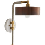 Aaron Wall Sconce - White Marble / Heritage Brass