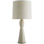 Janet Table Lamp - Ivory Crackle / Ivory