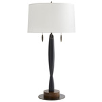 Danseuse Table Lamp - Black / White Linen