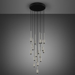 Exhaust Cascade Multi Light Pendant - Stone / Gun Metal