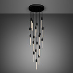 Heavy Metal Cascade Multi Light Pendant - Smoked Bronze