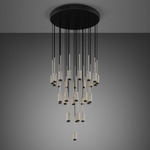 Exhaust Classic Multi Light Pendant - Stone / Gun Metal