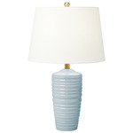 Waveland Table Lamp - Frosted Anglia / White Linen