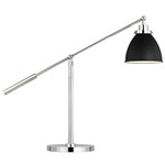 Wellfleet Dome Desk Lamp - Polished Nickel / Midnight Black
