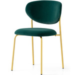 Cozy Chair - Painted Brass / Forest Green Velvet