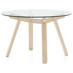 Peeno Round Table - Bleached Beech / Transparent