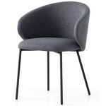 Tuka Crossweave Armchair - Matte Black / Black Crossweave