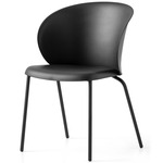 Tuka Tubular Base Chair - Matte Black / Matte Black