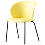 Tuka Tubular Base Chair - Matte Black / Matte Lemon Yellow