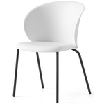 Tuka Tubular Base Chair - Matte Black / Matte Optic White
